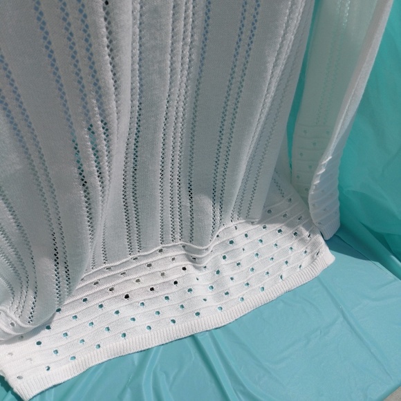 NWT Cyrus Women's Size Large White Cover up Cardi - Picture 3 of 6